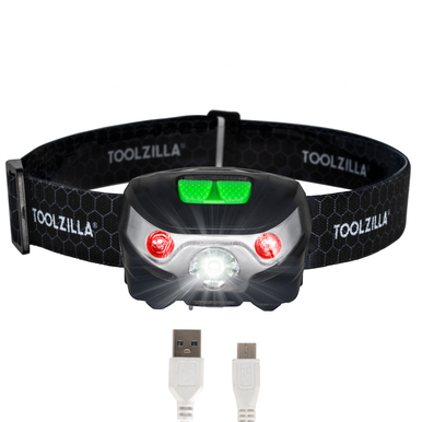 TOOLZILLA USB Rechargeable LED Head Torch-Diy & Tools-G-Rack UK